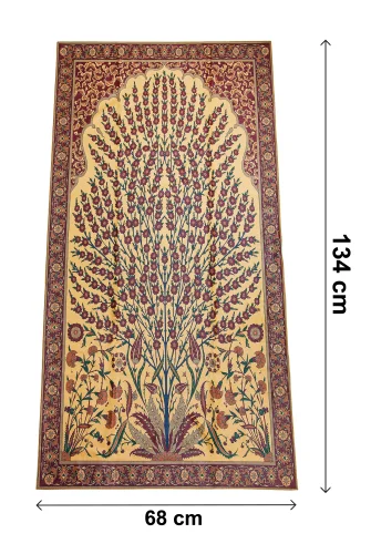 Kadife İpek Dokulu Desenli Seccade - Reyyan Serisi RYN-04 - 4