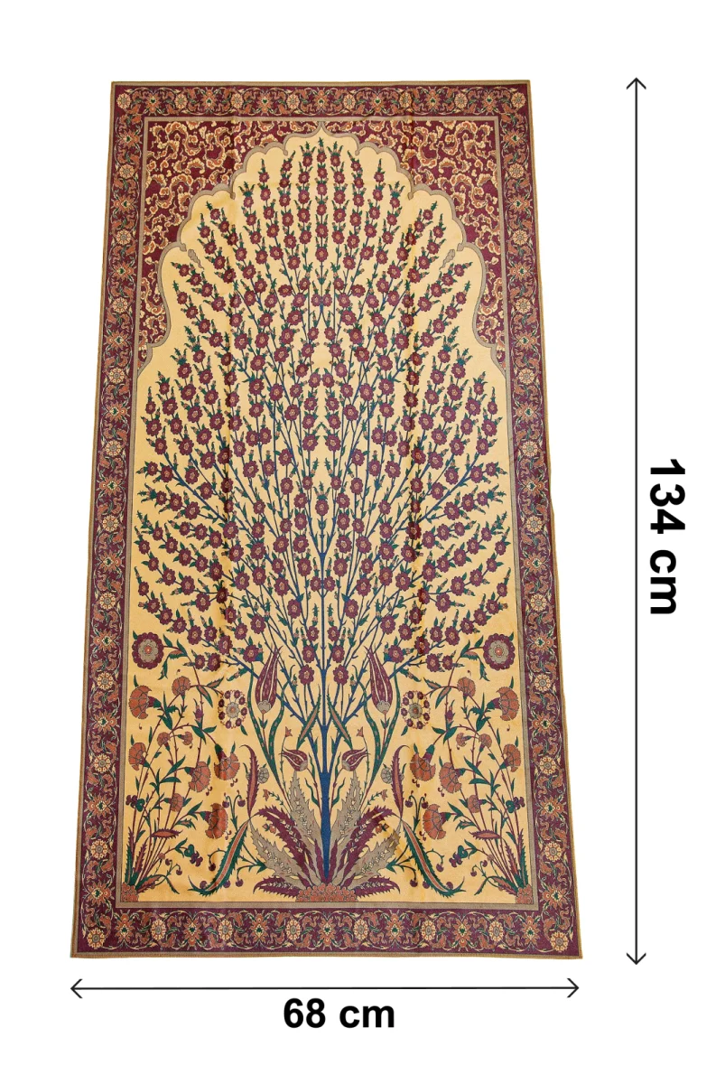 Kadife İpek Dokulu Desenli Seccade - Reyyan Serisi RYN-04 - 4