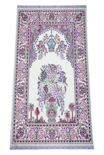 Kadife İpek Dokulu Desenli Seccade - Reyyan Serisi RYN-05 