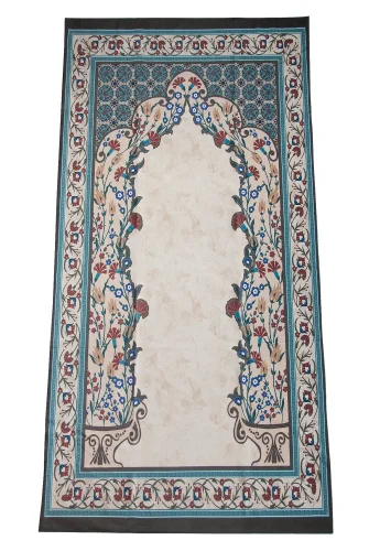 Kadife İpek Dokulu Desenli Seccade - Reyyan Serisi RYN-07 