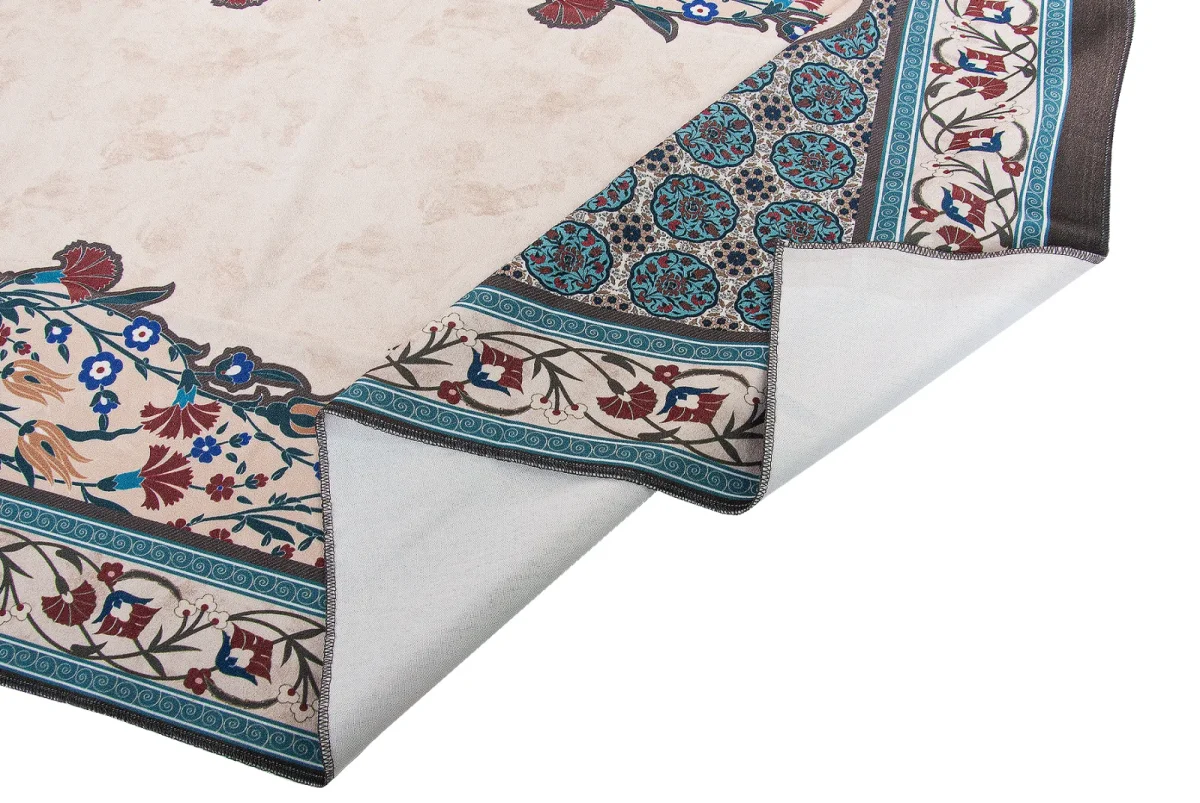 Kadife İpek Dokulu Desenli Seccade - Reyyan Serisi RYN-07 - 3