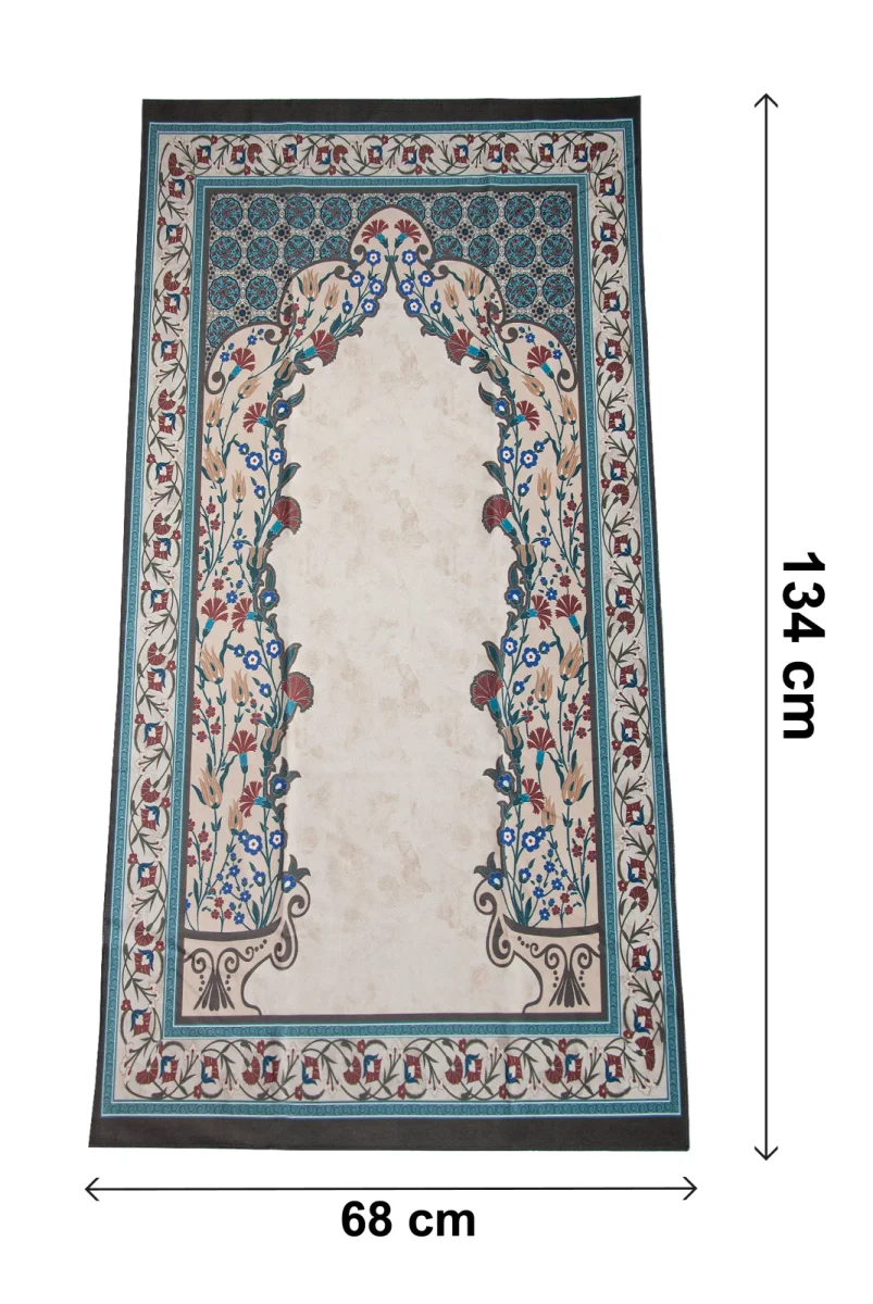 Kadife İpek Dokulu Desenli Seccade - Reyyan Serisi RYN-07 - 4