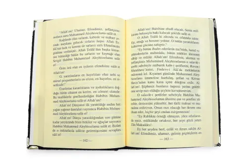 Kadife Kaplı Delailü’l Hayrat Türkçe Okunuş ve Açıklamalı Üçlü Dua Kitabı - Süleyman El-Cezuli - 3