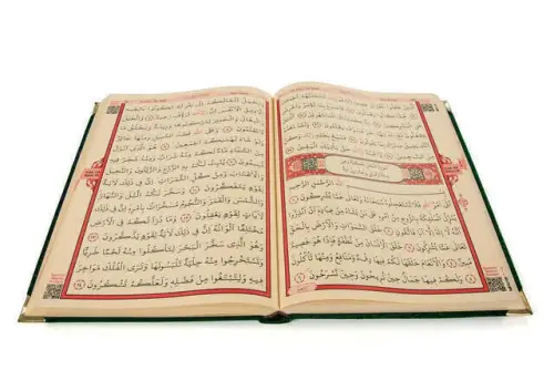 Kadife Kaplı Kuranı Kerim - Cami Boy - Büyük Boy Kuran - Bilgisayar Hatlı - Lafızlı - Yeşil Renk - İhvan (1)