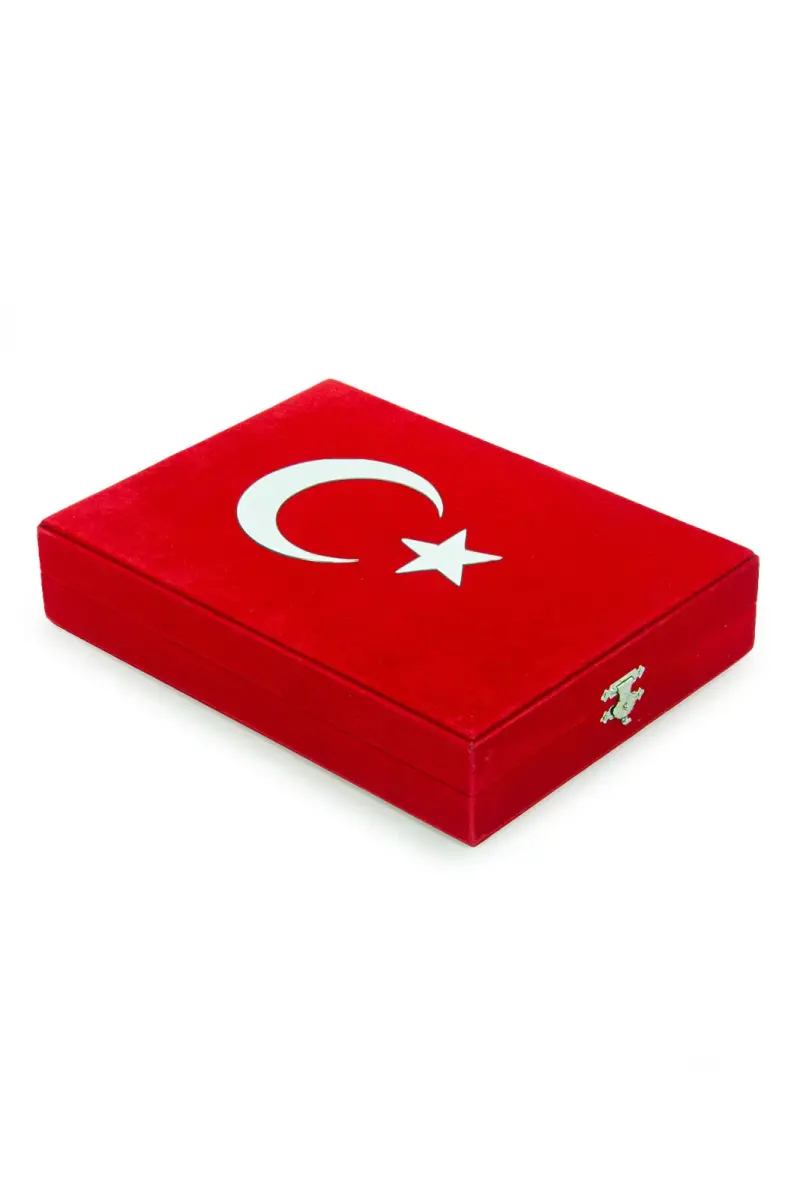 Kadife Kutulu Kuranı Kerim (Orta Boy Ayyıldız Kırmızı) - 6