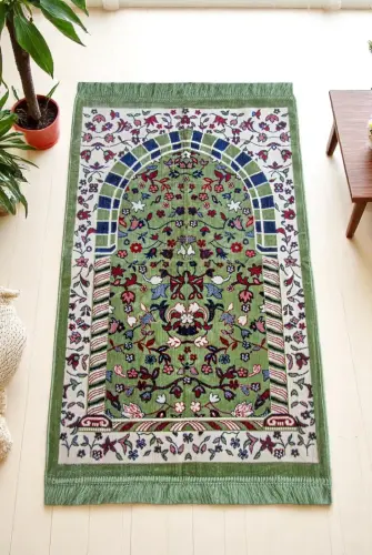 Kadife Ravza Desenli Seccade - 1