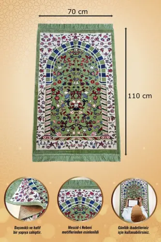 Kadife Ravza Desenli Seccade - 3