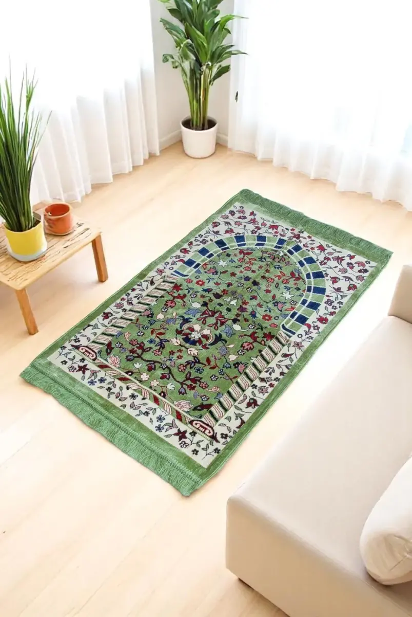 Kadife Ravza Desenli Seccade - 6