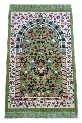 Kadife Ravza Desenli Seccade - 7