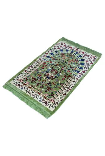 Kadife Ravza Desenli Seccade - 8