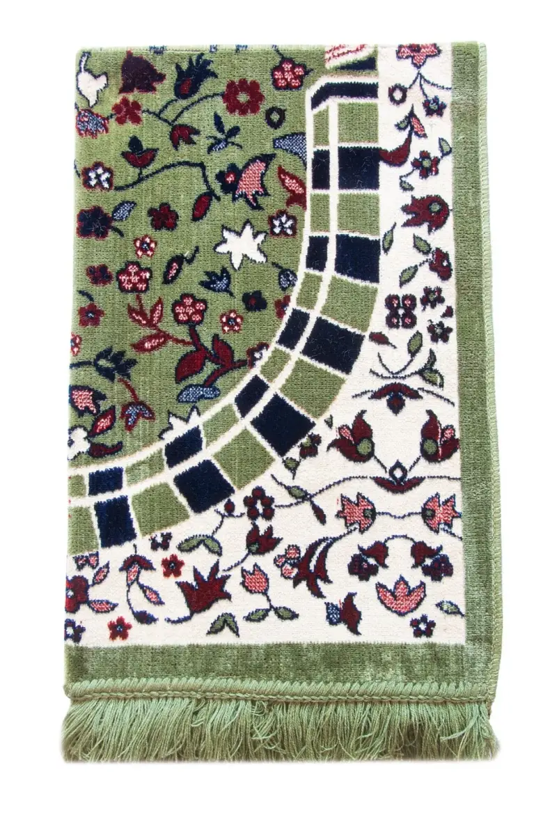 Kadife Ravza Desenli Seccade - 13