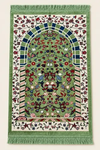 Kadife Ravza Desenli Seccade - 6
