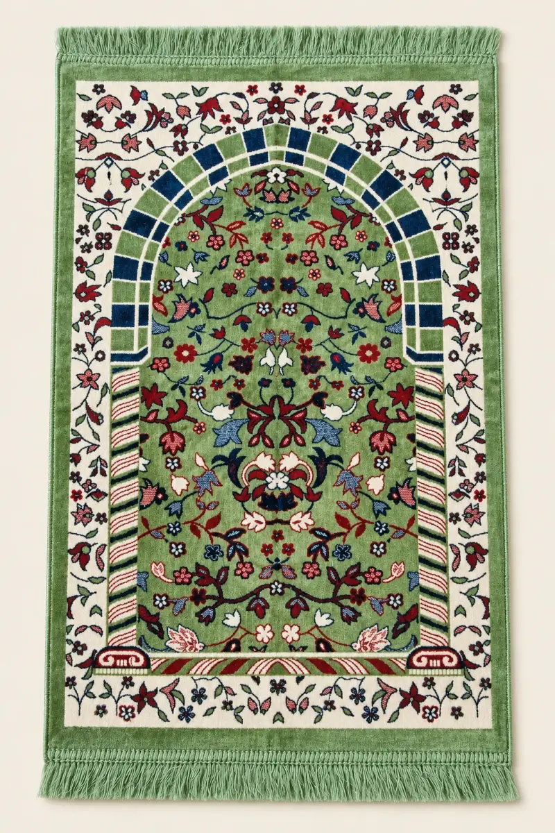 Kadife Ravza Desenli Seccade - 6