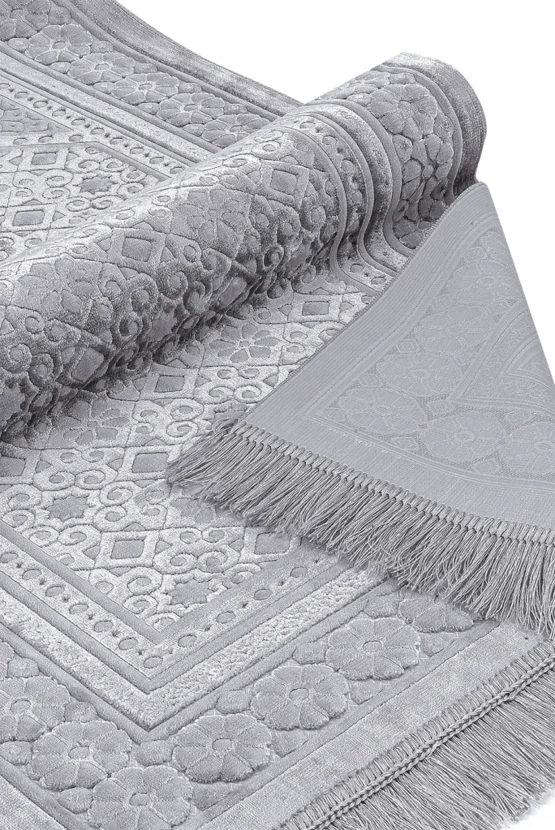 Kadife Seccade İnci Velvet Pearl - Gri - 3