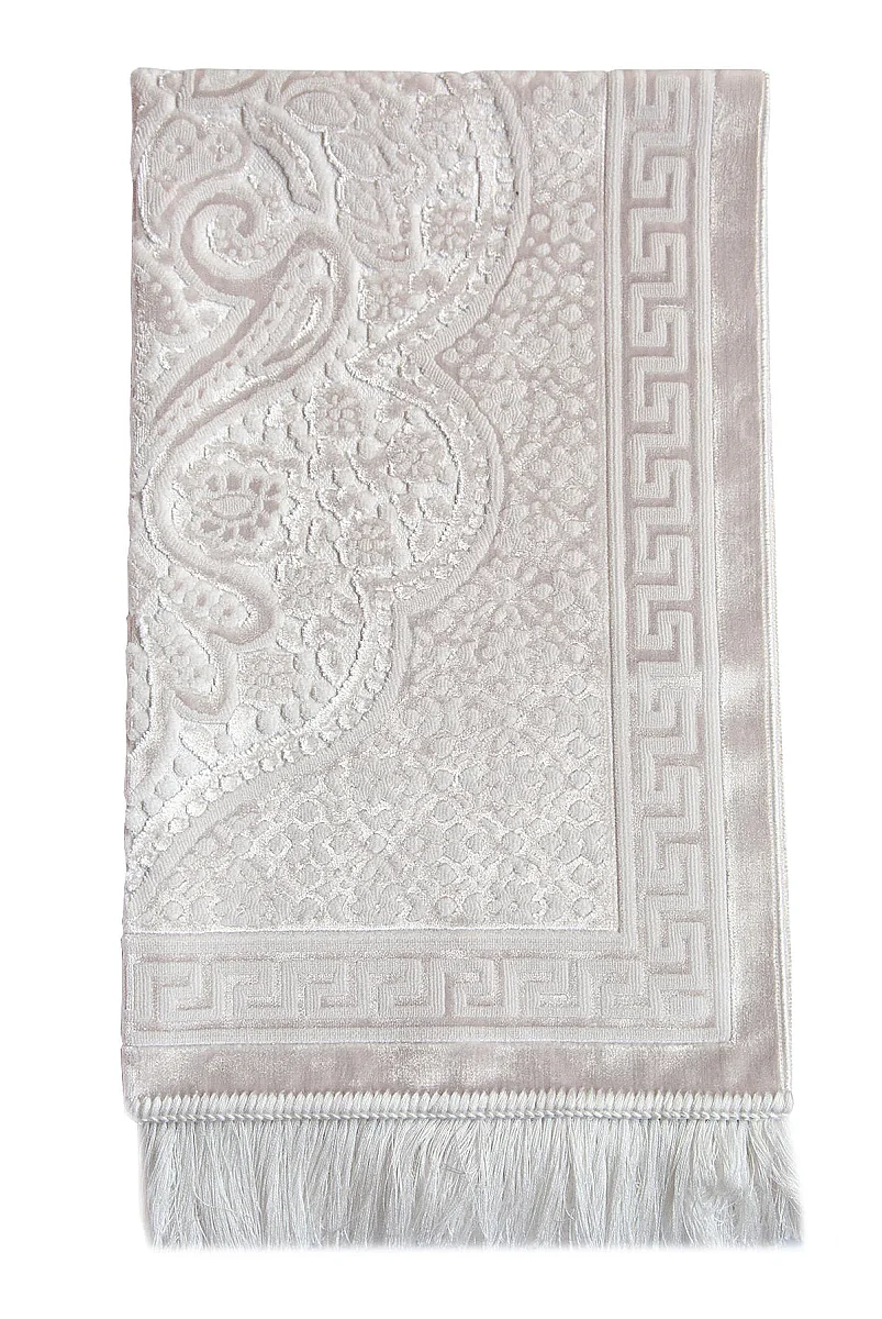 Kadife Seccade İnci Velvet Pearl - Krem - 3