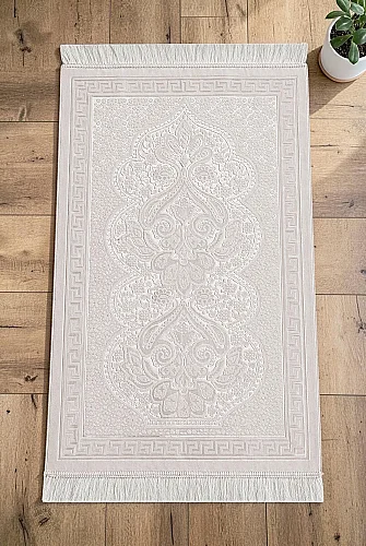 Kadife Seccade İnci Velvet Pearl - Krem 