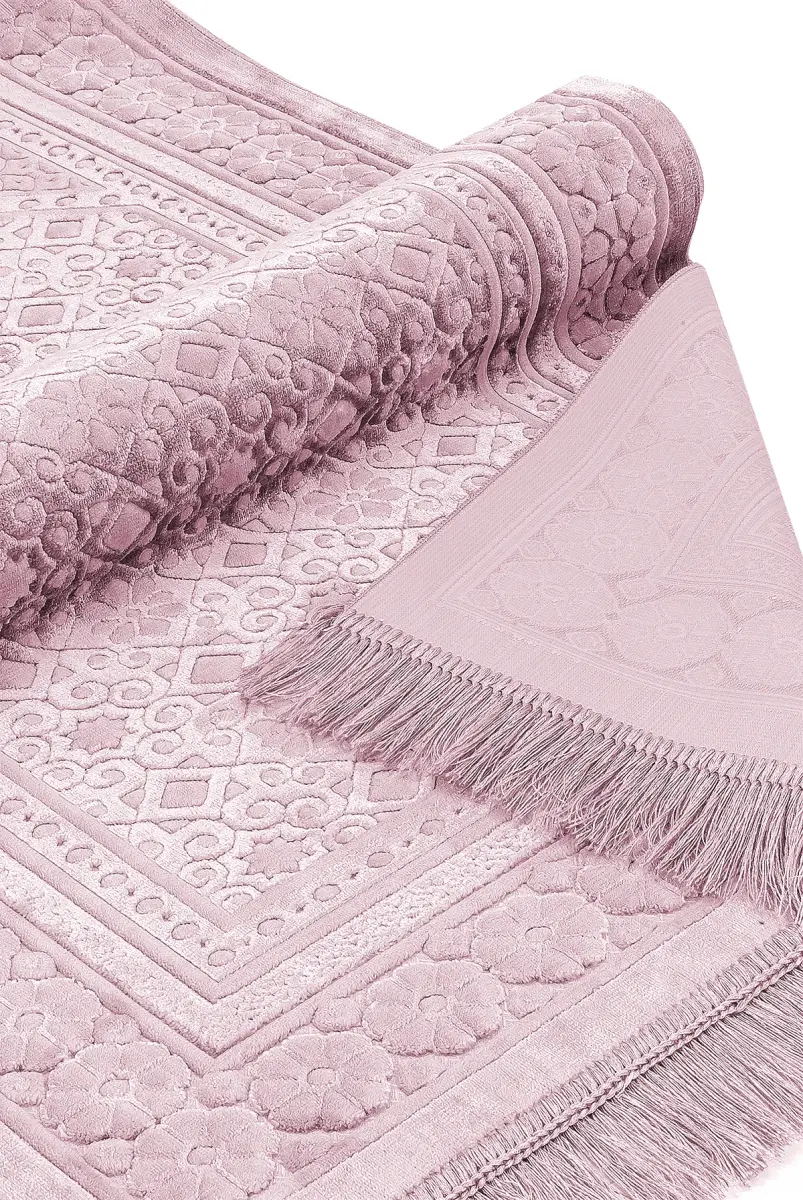 Kadife Seccade İnci Velvet Pearl - Pembe - 3