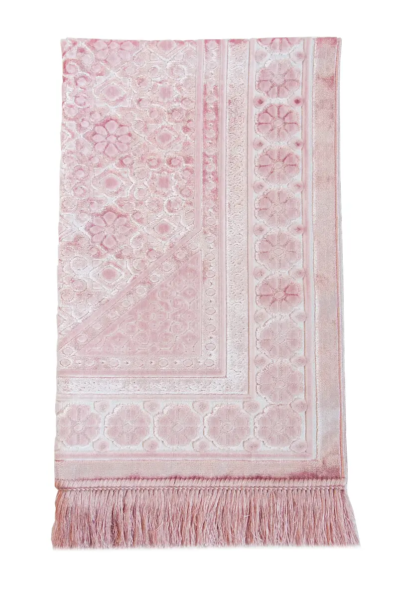 Kadife Seccade İnci Velvet Pearl - Pembe - 5