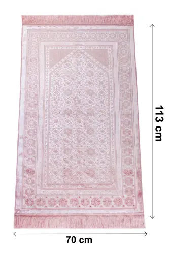 Kadife Seccade İnci Velvet Pearl - Pembe - 6