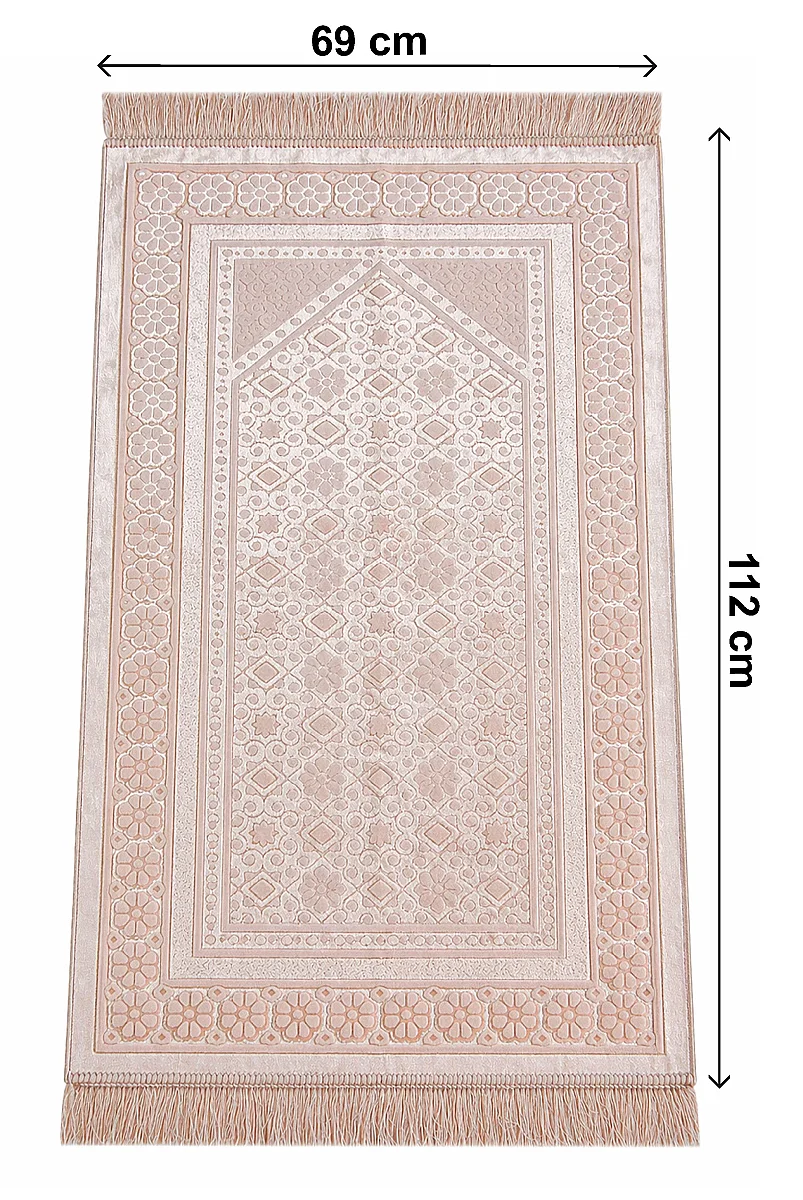 Kadife Seccade İnci Velvet Pearl - Somon - 2