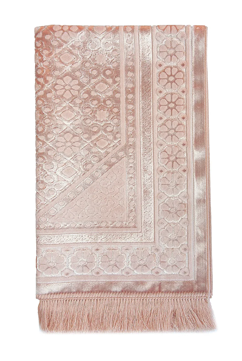 Kadife Seccade İnci Velvet Pearl - Somon - 6