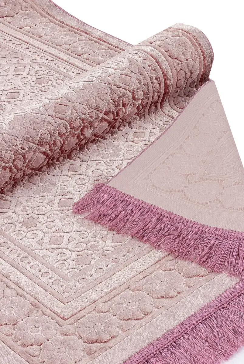 Kadife Seccade İnci Velvet Pearl - Pembe - 3