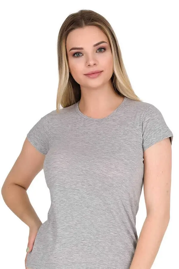 Kadın Body - Pamuklu - Berrak 2133 - GRİ MELANJ - 1