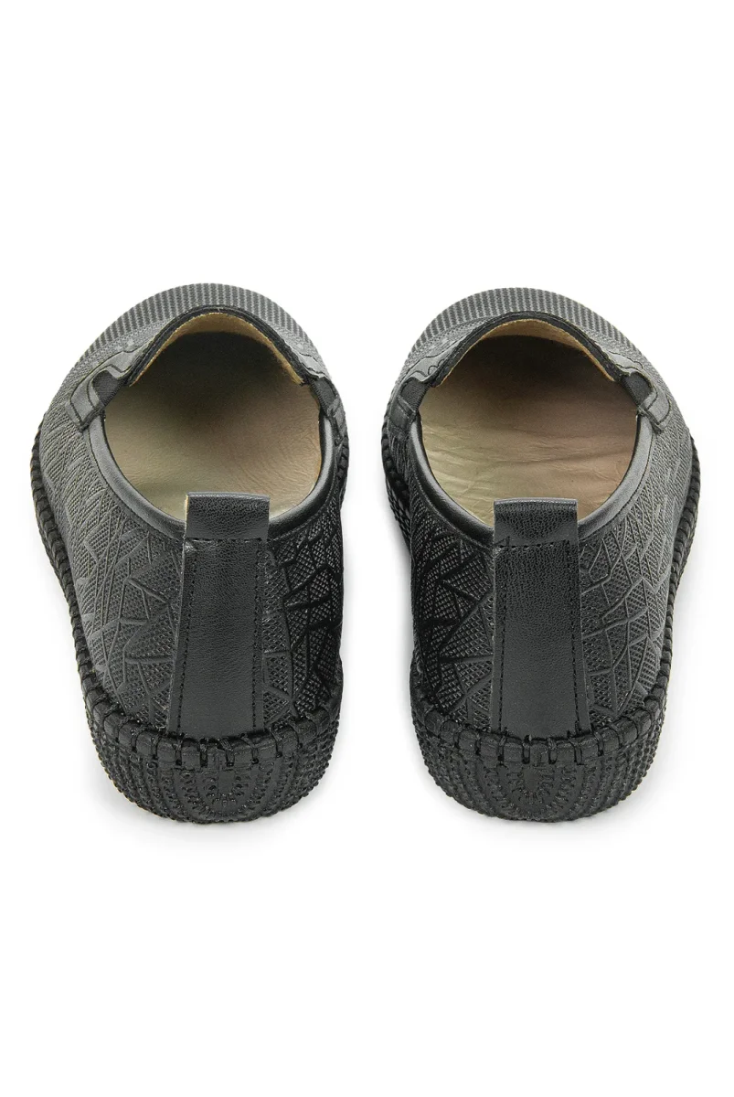 Kadın Deri Günlük Ortopedik Ayakkabı, Esnek ve Yumuşak Tabanlı Hac Umre Ayakkabısı - Siyah - 6