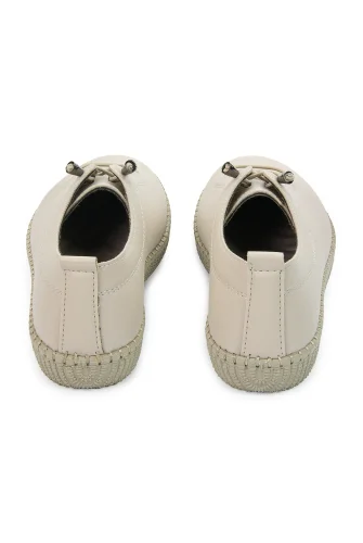 Kadın Deri Ortopedik Günlük Ayakkabı, Esnek ve Yumuşak Tabanlı Hac Umre Ayakkabısı - Bej - 6