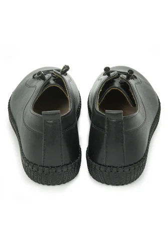 Kadın Deri Ortopedik Günlük Ayakkabı, Esnek ve Yumuşak Tabanlı Hac Umre Ayakkabısı - Siyah - 6