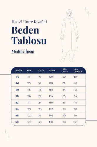 Kadın Medine İpeği Hac Umre Kıyafeti Tesettür İkili Takım - Lacivert - 5