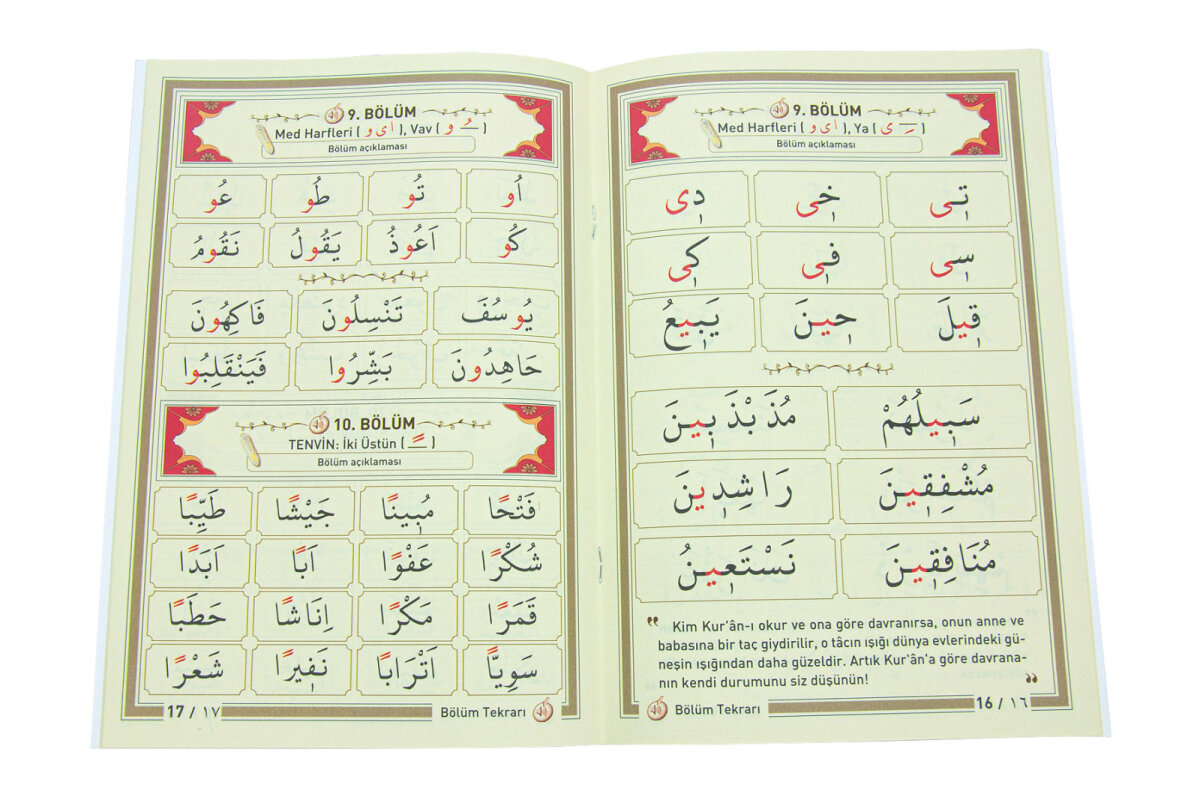 Kalemli Kuran Seti – Sesli Kuran Kalemi, Kuranı Kerim, Elifba ve Tecvid Kitaplı Eğitim Seti - Cami Boy - 10