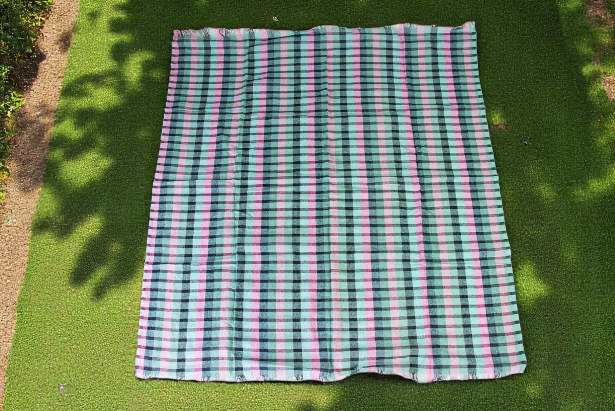 Kare Desen Piknik, Masa ve Sofra Örtüsü 140x140 cm - Açık Mavi - 2