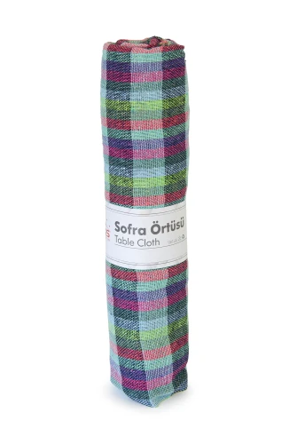 Kare Desen Piknik, Masa ve Sofra Örtüsü 140x140 cm - Açık Yeşil - 4