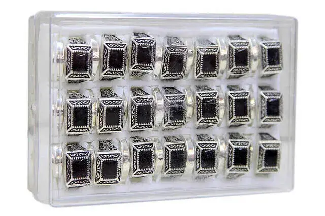 Kare Taşlı Tuğralı Erkek Yüzüğü 42'li - 1