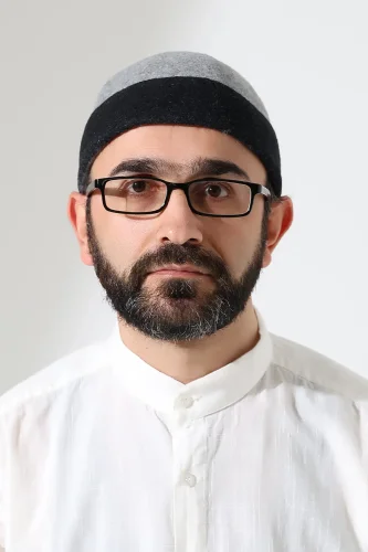 Erkek İki Renkli Keçe Yün Derviş Takke - Gri Siyah - ihvanonline (1)