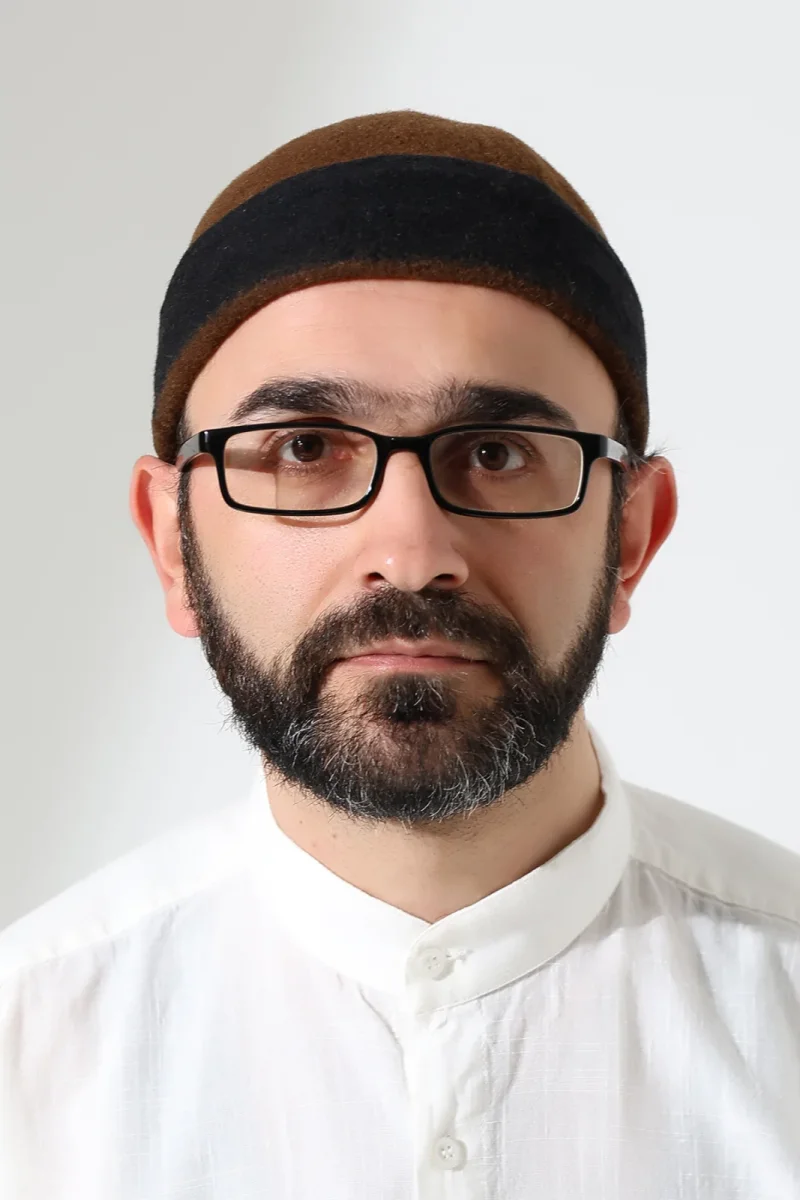 Erkek İki Renkli Keçe Yün Derviş Takke - Kahverengi Siyah - 3