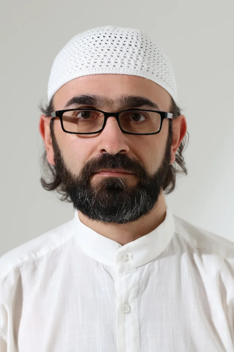 Kehribar Örme Namaz Takkesi, Örgü Motifli Takke Beyaz - 4