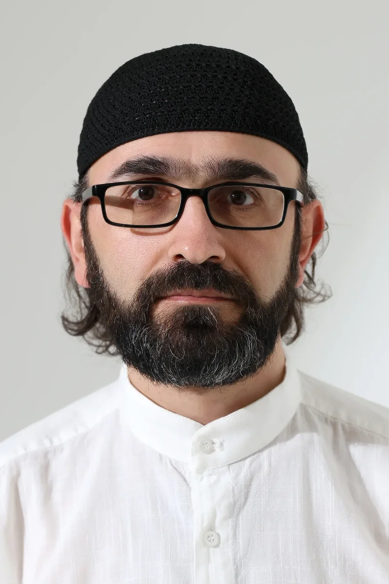 Kehribar Örme Namaz Takkesi, Örgü Motifli Takke Siyah - 3