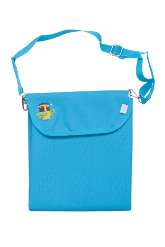 Kendinden Çantalı Erkek Çocuk Seccadesi, Seyyar Askılı - Mavi - ihvanonline (1)