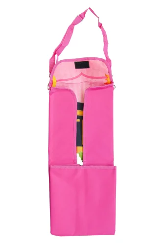 Kendinden Çantalı Katlanabilir Kız Çocuk Seccadesi, Seyyar Askılı - Pembe - 3