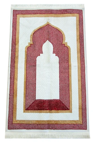 Kervansaray Lüks Dokuma Seccade - Kırmızı - ihvanonline (1)