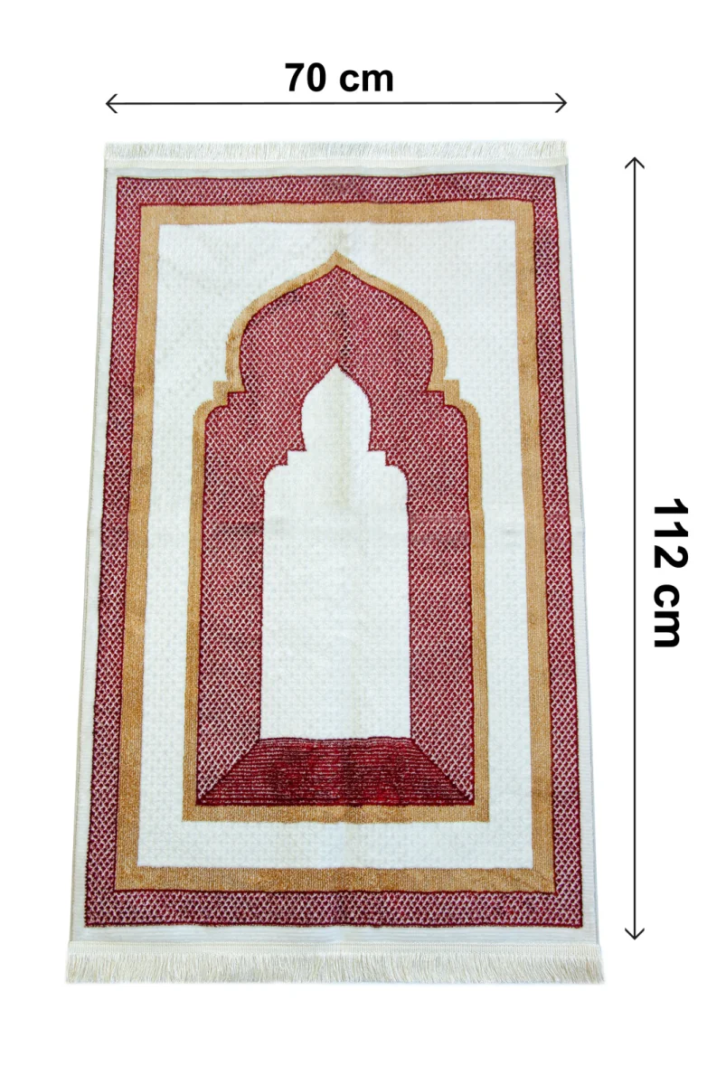 Kervansaray Lüks Dokuma Seccade - Kırmızı - 6