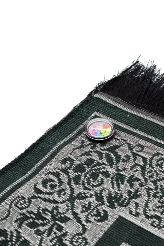 Kıbleyi Gösteren Pusulalı Yeşil Seccade - BAYSEM (1)