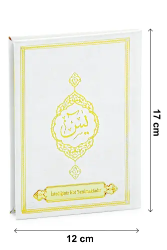 Kişiye Özel İsimli Termo Deri Ciltli Yasin Kitabı - Çanta Boy 128 Sayfa Mevlüt Hediyelik - Beyaz - 5