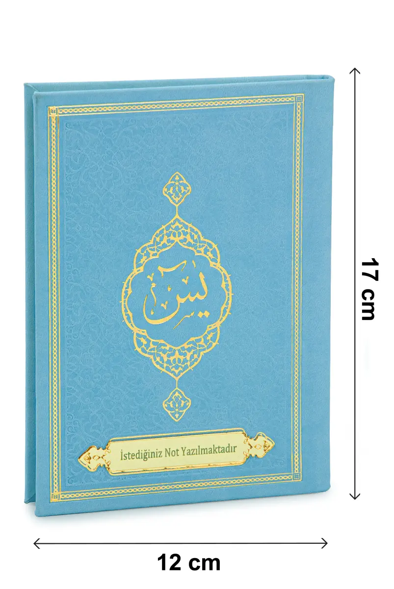 Kişiye Özel İsimli Termo Deri Ciltli Yasin Kitabı - Çanta Boy 128 Sayfa Mevlüt Hediyelik - Mavi - 5