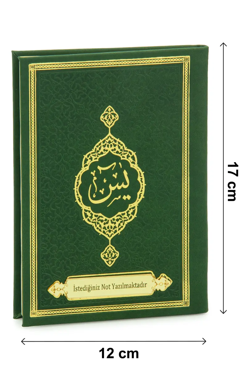 Kişiye Özel İsimli Termo Deri Ciltli Yasin Kitabı - Çanta Boy 128 Sayfa Mevlüt Hediyelik - Yeşil - 5