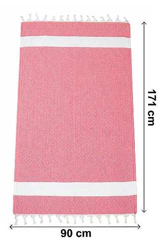 Kişiye Özel Nakışlı Pamuklu Peştemal Plaj Banyo Hediyelik Hamam Havlusu Kırmızı - 3