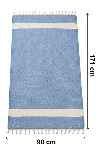 Kişiye Özel Nakışlı Pamuklu Peştemal Plaj Banyo Hediyelik Hamam Havlusu Lacivert - 3