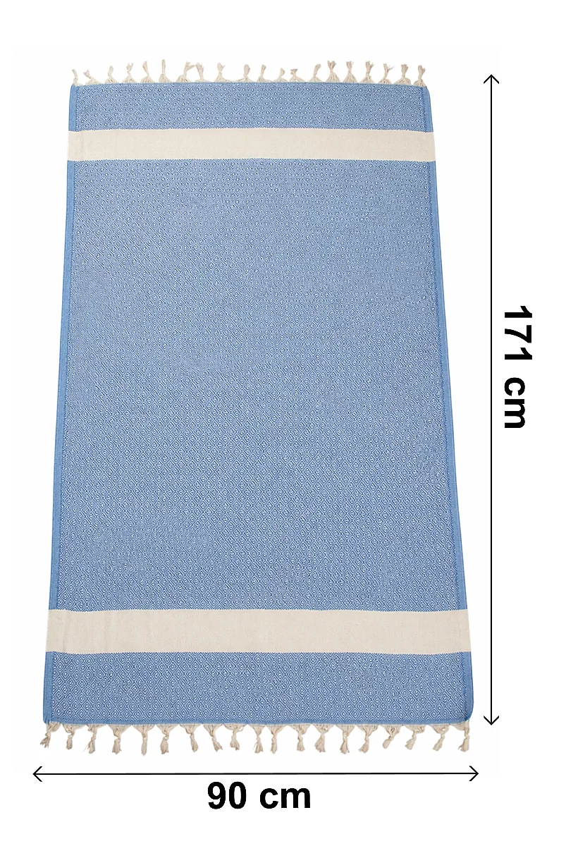 Kişiye Özel Nakışlı Pamuklu Peştemal Plaj Banyo Hediyelik Hamam Havlusu Lacivert - 3